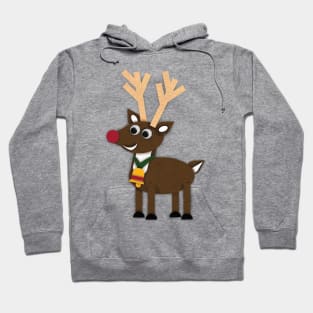 Christmas Felt Reindeer Hoodie